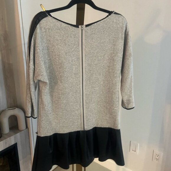 Imperial Drop Waist Sweater Dress w/ Leather Peplum – NWT – M - Picture 11 of 11